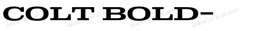 Colt Bold字体转换